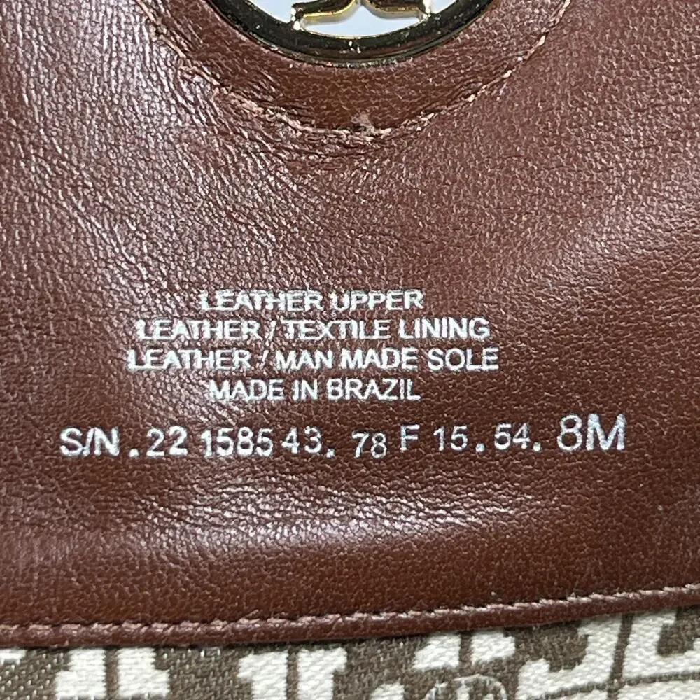 TORY BURCH Boots Womens 8M Junction Riding Equestrian Pebble Leather Brown